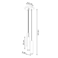 Lampa wisząca LAGOS 3P czarna zwis SL.1079 SOLLUX LIGHTING