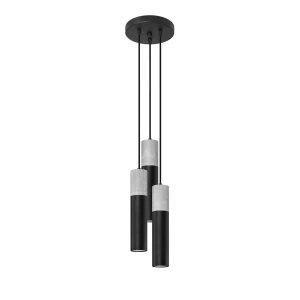 Lampa wisząca BORGIO 3P czarna zwis SL.1081 SOLLUX LIGHTING