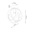 Lampa sufitowa TULOS biała plafon SL.1082 SOLLUX LIGHTING