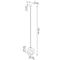 Lampa wisząca TULOS 1 biała zwis SL.1083 SOLLUX LIGHTING