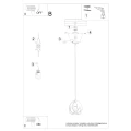 Lampa wisząca TULOS 1 biała zwis SL.1083 SOLLUX LIGHTING