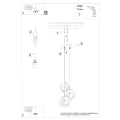 Lampa wisząca TULOS 3P biała zwis SL.1084 SOLLUX LIGHTING