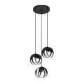 Lampa wisząca TULOS 3P czarna zwis SL.1088 SOLLUX LIGHTING