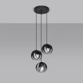 Lampa wisząca TULOS 3P czarna zwis SL.1088 SOLLUX LIGHTING