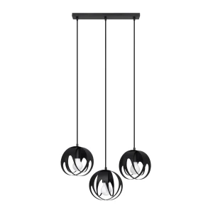 Lampa wisząca TULOS 3L czarna zwis SL.1089 SOLLUX LIGHTING
