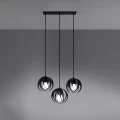 Lampa wisząca TULOS 3L czarna zwis SL.1089 SOLLUX LIGHTING