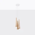 Lampa wisząca SULA 3P naturalne drewno zwis SL.1101 SOLLUX LIGHTING