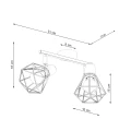 Lampa sufitowa ARTEMIS 2 czarna plafon SL.1106 SOLLUX LIGHTING
