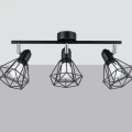 Lampa sufitowa ARTEMIS 3 czarna plafon SL.1107 SOLLUX LIGHTING