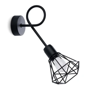 Lampa ścienna ARTEMIS 1S czarna kinkiet SL.1108 SOLLUX LIGHTING
