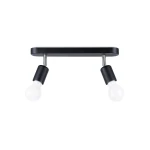 Lampa sufitowa FORNES 2 czarna plafon SL.1121 SOLLUX LIGHTING