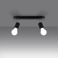 Lampa sufitowa FORNES 2 czarna plafon SL.1121 SOLLUX LIGHTING