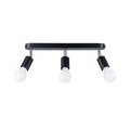 Lampa sufitowa FORNES 3 czarna plafon SL.1122 SOLLUX LIGHTING
