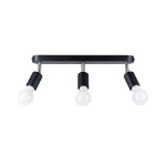 Lampa sufitowa FORNES 3 czarna plafon SL.1122 SOLLUX LIGHTING