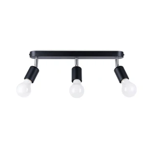 Lampa sufitowa FORNES 3 czarna plafon SL.1122 SOLLUX LIGHTING