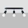 Lampa sufitowa FORNES 3 czarna plafon SL.1122 SOLLUX LIGHTING