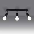 Lampa sufitowa FORNES 3 czarna plafon SL.1122 SOLLUX LIGHTING