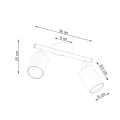 Lampa sufitowa LEMMI 2 biała plafon SL.1124 SOLLUX LIGHTING