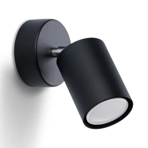 Lampa ścienna LEMMI 1 czarna kinkiet SL.1126 SOLLUX LIGHTING