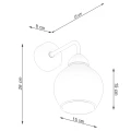 Lampa ścienna ALINO 1 czarna kinkiet SL.1139 SOLLUX LIGHTING