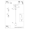 Lampa wisząca ALINO 1 czarna zwis SL.1141 SOLLUX LIGHTING