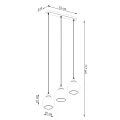 Lampa wisząca ALINO 3 czarna zwis SL.1142 SOLLUX LIGHTING