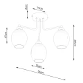 Lampa wisząca FILLAN 3 czarna żyrandol SL.1144 SOLLUX LIGHTING