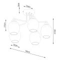 Lampa wisząca FILLAN 5 czarna żyrandol SL.1145 SOLLUX LIGHTING