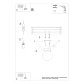 Lampa sufitowa YOLI 1 czarna plafon SL.1151 SOLLUX LIGHTING