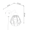 Lampa ścienna SUBA czarna kinkiet SL.1164 SOLLUX LIGHTING