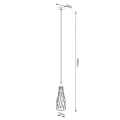 Lampa wisząca SUBA 1 czarna zwis SL.1165 SOLLUX LIGHTING