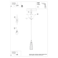 Lampa wisząca SUBA 1 czarna zwis SL.1165 SOLLUX LIGHTING