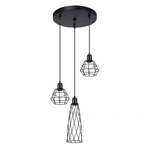 Lampa wisząca SUBA 3P czarna zwis SL.1166 SOLLUX LIGHTING