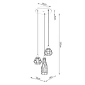 Lampa wisząca SUBA 3P czarna zwis SL.1166 SOLLUX LIGHTING