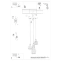 Lampa wisząca SUBA 3P czarna zwis SL.1166 SOLLUX LIGHTING