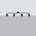 Lampa sufitowa LEMMI 4L czarna plafon SL.1168 SOLLUX LIGHTING