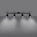 Lampa sufitowa LEMMI 4L czarna plafon SL.1168 SOLLUX LIGHTING