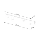 Lampa sufitowa LEMMI 4L czarna plafon SL.1168 SOLLUX LIGHTING