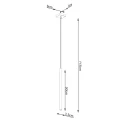 Lampa wisząca PASTELO 1 złota zwis SL.1170 SOLLUX LIGHTING