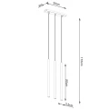 Lampa wisząca PASTELO 3L złota zwis SL.1171 SOLLUX LIGHTING