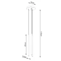 Lampa wisząca PASTELO 3P złota zwis SL.1172 SOLLUX LIGHTING