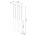 Lampa wisząca PASTELO 5L złota zwis SL.1173 SOLLUX LIGHTING