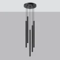 Lampa wisząca PASTELO 5P czarna zwis SL.1176 SOLLUX LIGHTING