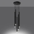 Lampa wisząca PASTELO 5P czarna zwis SL.1176 SOLLUX LIGHTING