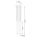 Lampa wisząca PASTELO 5P czarna zwis SL.1176 SOLLUX LIGHTING