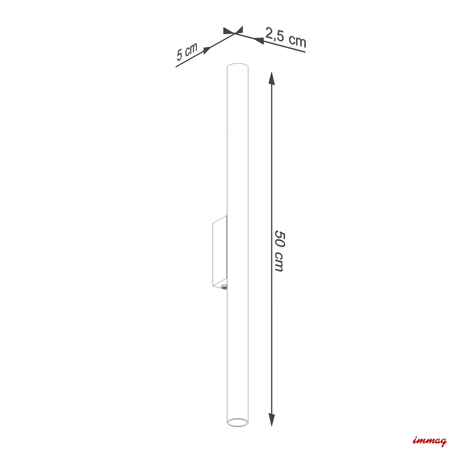 Lampa ścienna PASTELO 2 biała kinkiet SL.1177 SOLLUX LIGHTING - wymiary