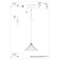 Lampa wisząca EDA zwis SL.1186 SOLLUX LIGHTING