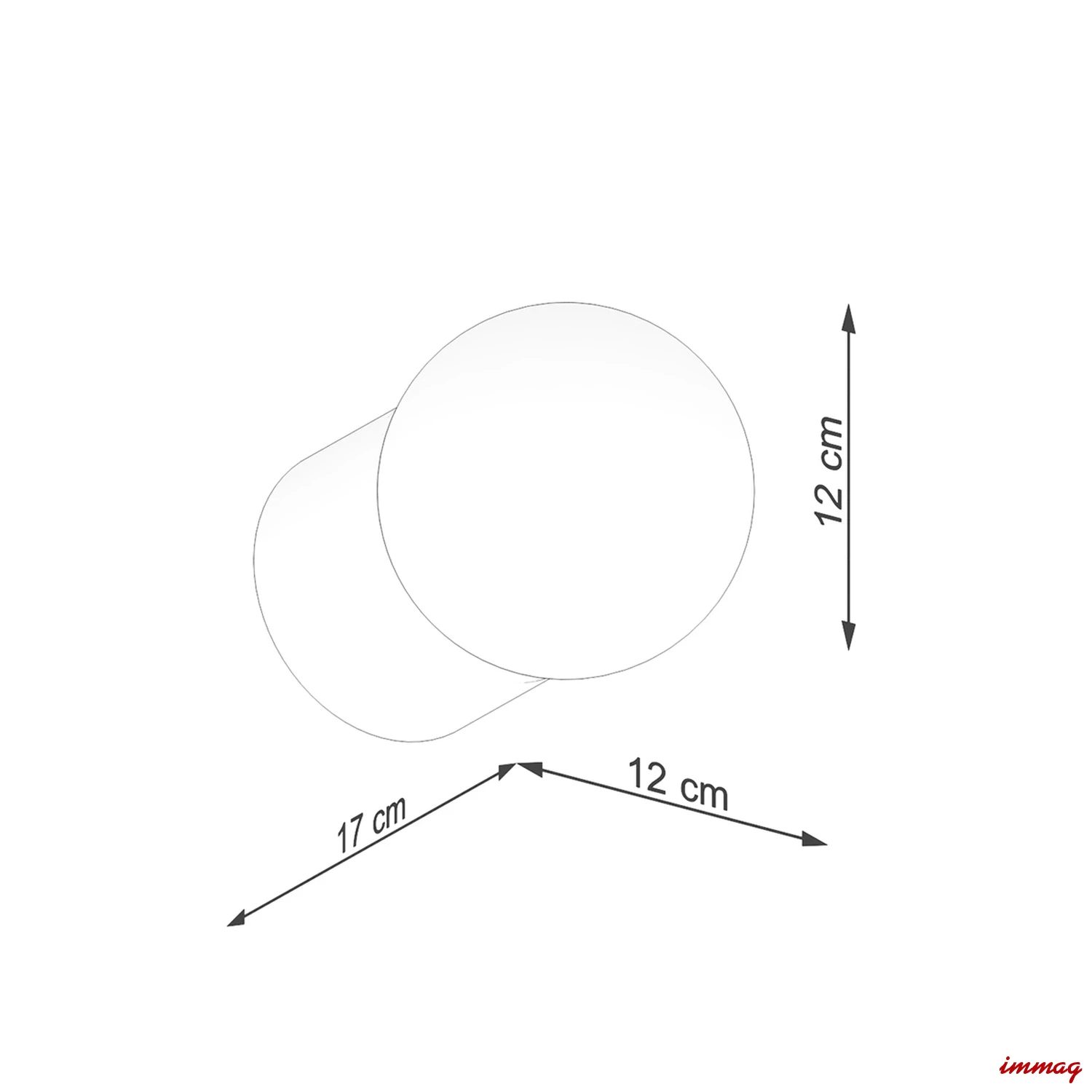 Lampa ścienna BOOMO kinkiet SL.1192 SOLLUX LIGHTING - wymiary