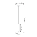 Lampa wisząca LAGOS 1 złoty połysk zwis SL.1200 SOLLUX LIGHTING