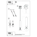 Lampa wisząca LAGOS 1 złoty połysk zwis SL.1200 SOLLUX LIGHTING